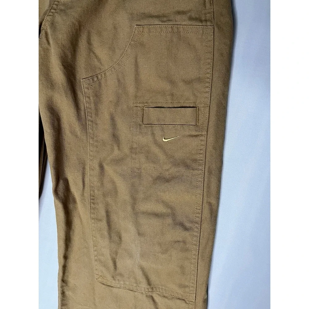 Nike Sportswear Metro Ground Carpenter Pants Kids Large Brown Double Knee FV8047